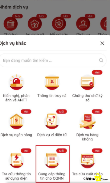 cập nhật sổ đỏ trên vneid - bước 2