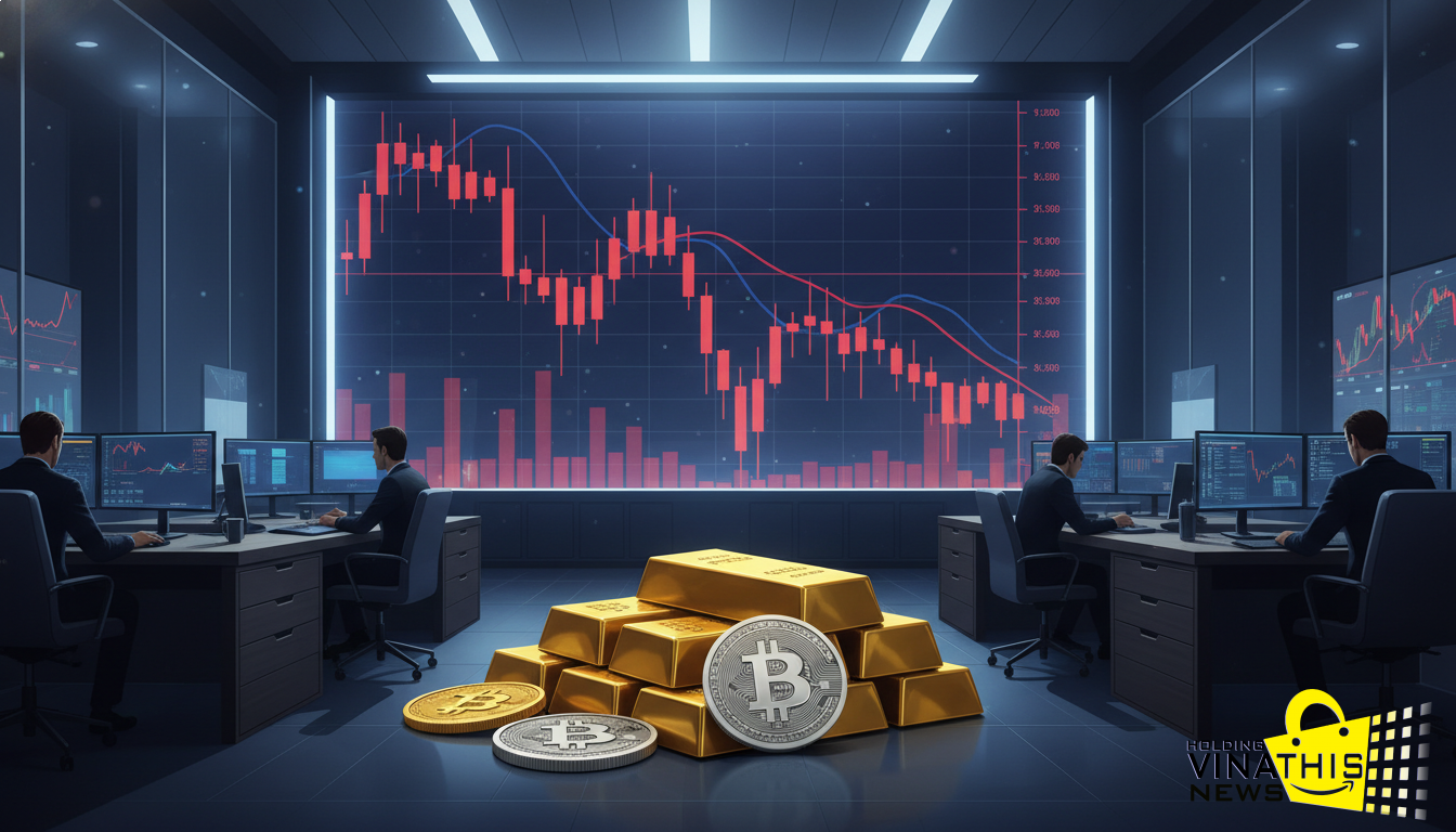 THỊ TRƯỜNG TÀI CHÍNH BIẾN ĐỘNG MẠNH: GIÁ VÀNG, BẠC VÀ BITCOIN ĐỒNG LOẠT LAO DỐC KHÔNG PHANH